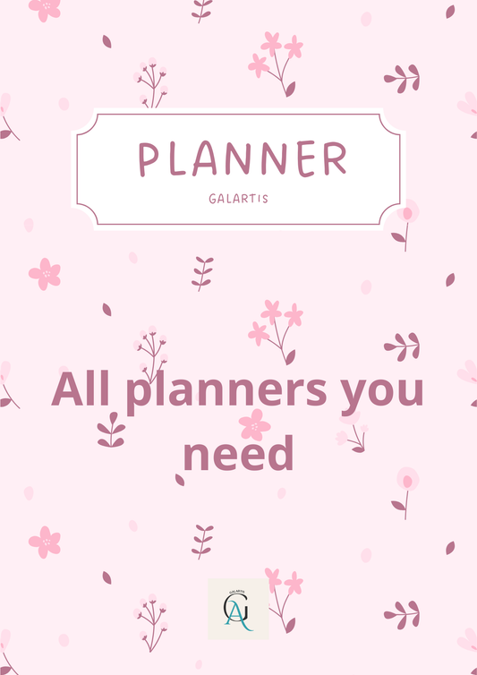 Undated Daily, weekly, monthly and yearly Planner